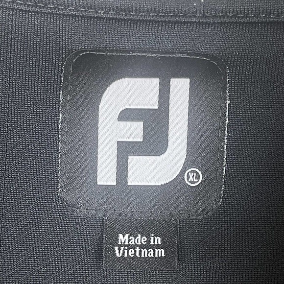 FootJoy Mens XL Long Sleeve Sweatshirt Black Mock Neck 1/4 Zip - Picture 7 of 12